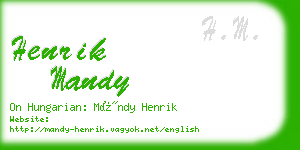 henrik mandy business card